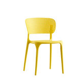 Rose Hollow Backrest Stackable Plastic Chair